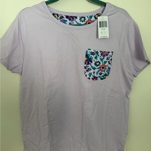 Vera Bradley Lavender Floral Pocket Tee